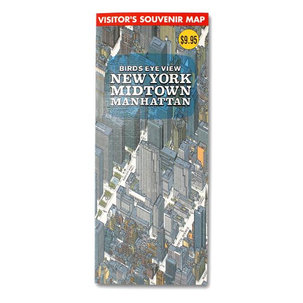 鳥瞰図 バーズアイマップ BIRDS EYE VIEW NEW YORK MIDTOWN MANHA...