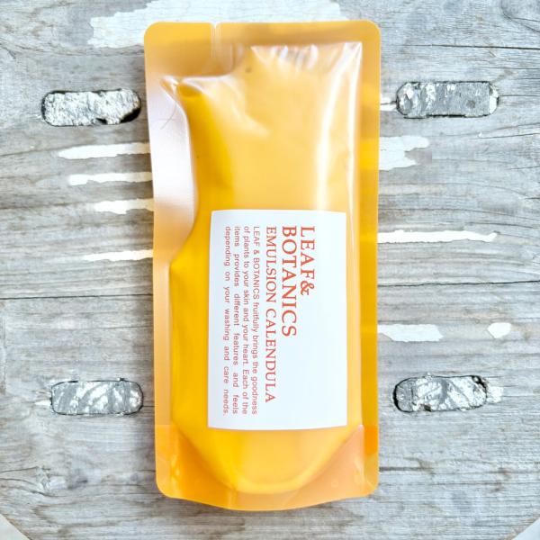 松山油脂 リーフアンドボタニクス 乳液 エマルジョン カレンデュラ 詰替用 90ml 無着色 シリコ...