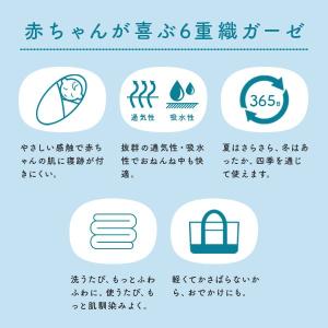 ガーゼケット 6重織ガーゼ ベビー 日本製 名...の詳細画像4