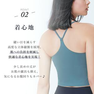 ヨガウェア トップス カップ付 ブラトップ カ...の詳細画像4