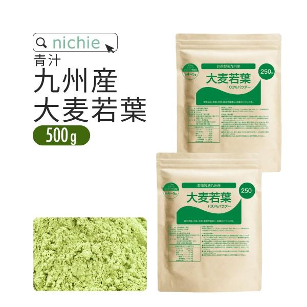 大麦若葉青汁 粉末 500g 九州産 茶製法（国産 パウダー）