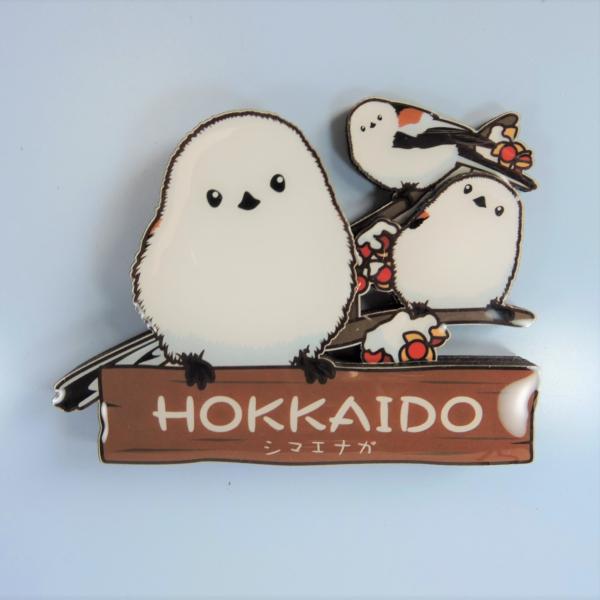 木製マグネットシマエナガ