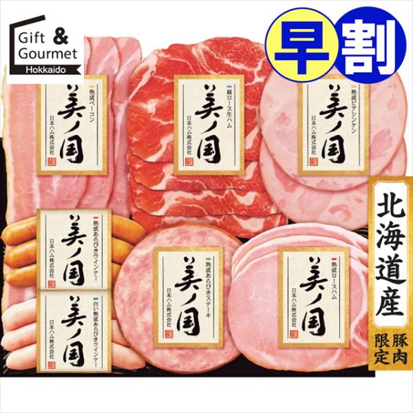 早割 ハムセット ハム ギフト 日本ハム 北海道 プレミアム 美ノ国(UKH-38) / お歳暮 冬...