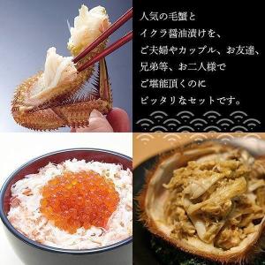 カニ 蟹 毛蟹 いくら 毛蟹とイクラ醤油漬けの...の詳細画像1