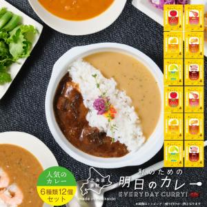 丸市岡田商店 私のための明日のカレー 100g × 6種 × 2セット（12個セット） 送料無料 レトルトカレー ご当地 北海道産 札幌 父の日 プレゼント｜hokkaido-okada