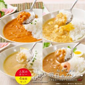 丸市岡田商店 私のための明日のカレー 100g 4種類セット メール便 送料無料 トマト チーズ レモンクリーム エビだし 母の日 プレゼント｜hokkaido-okada