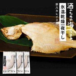 氷温乾燥宗八カレイ 干物 北海道産 氷温乾燥一夜干し かれい 3尾セット カレイ 法華 干物 おつまみ 開き 一夜干し お返し 爆買 お中元 夏ギフト