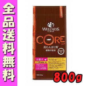 WELLNESS ウェルネス コア 小型犬 子犬用  離乳期〜1歳  800g E1 バランスのとれた栄養 腰 関節の健康維持サポート高たんぱく質 乳酸菌 食物繊維