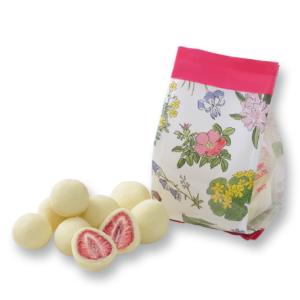 母の日 父の日 プチギフト 六花亭 ストロベリーチョコホワイト 袋入 60g 六花亭袋付 誕生日 ギフト チョコ かわいい お菓子 挨拶 退職