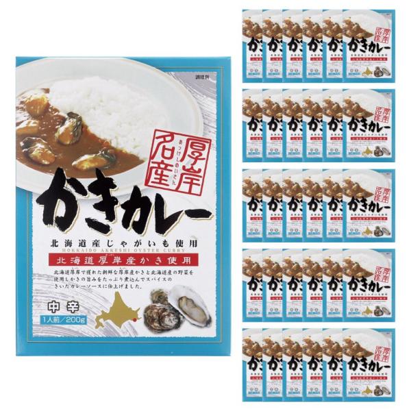 【ケース販売／送料込】高島食品 厚岸名産 かきカレー 中辛 1人前×30個セット｜レトルト グルメ ...