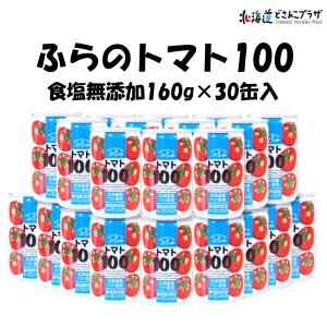 自社出荷 「ふらのトマト100 食塩無添加160g×30缶入」常温 送料別
