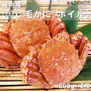 30％OFF クーポン 産地出荷「-70℃毛がに(ボイル）2尾」冷凍　送料込
