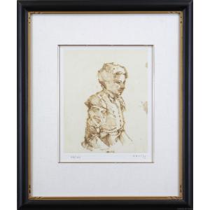 美品 リチャード・スペア「モーニングローズ」カラー銅版画 直筆サイン入 お洒落額 花 絵画 ガーベラ 銅版画 ドライポイント エッチング リチャード
