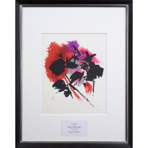 フランス 風景画 絵画 リトグラフ 版画 ベルナール・ガントナー 「春の