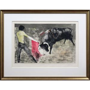 人物画 絵画 リトグラフ 版画 ジャン・ジャンセン 「カプリーヌ」 額