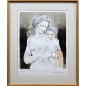 薔薇 花 絵画 リトグラフ 版画 ジョアン・ゲレロ 「ワイン・ローズ