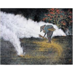 松村公嗣 「秋けぶく」 日本画 絵画 - 北海道画廊の詳細画像4