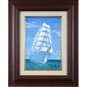 沖縄　帆船　油彩 楽天市場】絵画 油彩画 F6号 「帆船」 手描き 額付き 油絵 肉筆 真筆