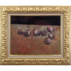 ポルトガル 風景画 絵画 油絵 油彩画 竹内春光 「オポルトの港町」 額