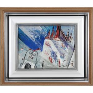 中川まり子 『薔薇』 油絵・油彩画 F4(4号) 絵画 洋画 肉筆 手描き 花