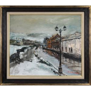 澤井 進 「 ハリストス正教会 」 油絵 油彩画 絵画 洋画 手描き