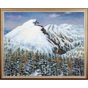 橋本博英 「 オレンジと青の静物 」 油絵 ・ 油彩画 F110 ( 10号