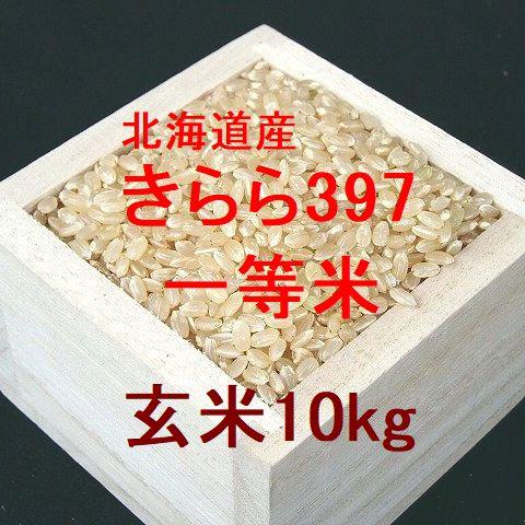 新米 北海道産 きらら397 一等米 玄米10kg （令和5年産）