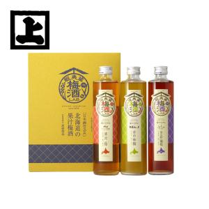 高砂酒造 蝦夷蔵 梅酒 LAB.セット 375ml×3本 日本酒 北海道 旭川 地酒 お土産 贈り物 お返し 誕生日 内祝 御供 お中元 御中元 お祝い 父の日 プレゼント｜hokkaiichibasapporo