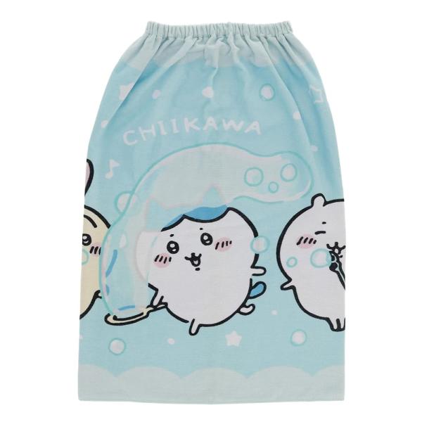 丸眞 80cm丈 巻きタオル ちいかわ たのしいシャボン玉 制菌加工 紫外線遮蔽加工 女の子 077...