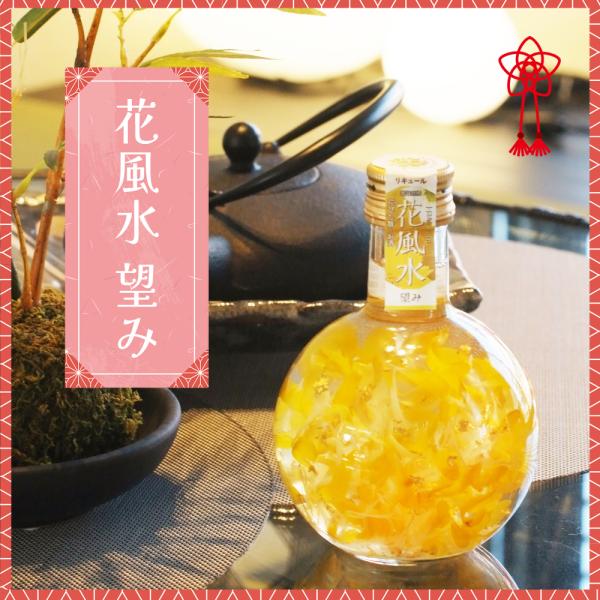 花風水 望み　風水パワーで運気を上げるお花と金箔のお酒  パイナップル 白ワインベース ギフト プレ...