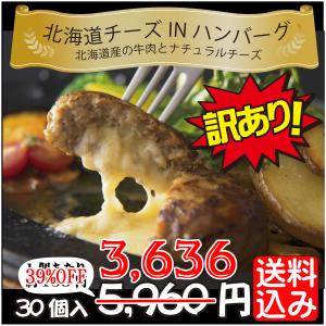 在庫限り チーズINハンバーグ　北海道産　90g×2×15P 訳あり