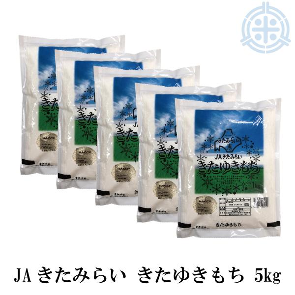 きたゆきもち　1kg×5袋　令和5年産　北海道産 糯米 もち米 5kg　送料無料 5キロ