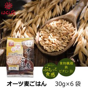 オーツ麦ごはん　30g×6袋　はくばく　メール便 送料無料｜hokubei-shop