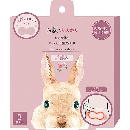 お腹の冷え 貼るカイロ おなか用 使い捨てカイロ お腹に貼るカイロ ローズの香り 3枚入 精油 低温...