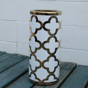 傘立て アンブレラスタンド 陶器製 透かし彫り 白 メッシュ 113-293 傘立て アンブレラスタンド 陶器製 透かし彫り 白 メッシュ 113-293 傘