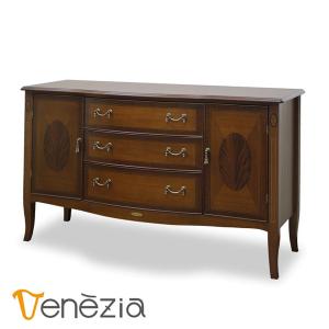 イタリア 7段 チェスト 茶 87cm 象嵌 猫脚 完成品 アンティーク