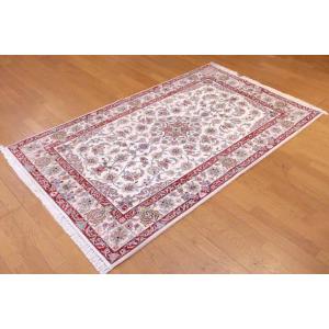 ペルシャ絨毯 206x126cm イスファハン カーペット ラグ 玄関マット persian rug バヤットノマド