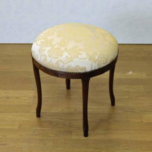 イタリア製 スツール 金華山 グリーン 猫脚 木製 完成品 オットマン