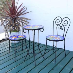 イタリア テーブルセット レモン ガーデンテーブル チェア 5点セット