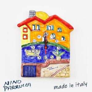 時計 壁掛け おしゃれ イタリア HOUSE ニーノ パルッカ イタリア製 クラシック 陶器製 ハンドペイント シチリア島 NINO PARRUCCA