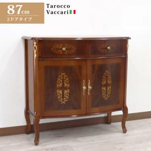 イタリア 5段 チェスト 茶 87cm 象嵌 ロココ調 家具 猫脚 完成品