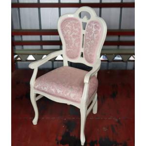 ガレージセール ダイニングチェア パールホワイト/合皮 猫脚 イタリア