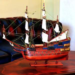 帆船 ユトランド号 完成品 帆船模型 デンマーク アンティーク風
