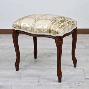 イタリア スツール 猫脚 ブルー オットマン 補助椅子 玄関用 完成品