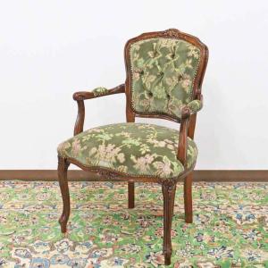 イタリア ダイニングチェア グリーン・金華山 木製 完成品 イス チェア