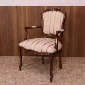 イタリア ダイニングチェア 猫脚 レッドストライプ 完成品 イス