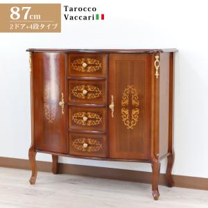 テレビ台 ローボード イタリア 家具 象嵌 W87cm 丸脚 903 TV台 TV