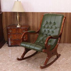 ロッキングチェア おしゃれ 木製 猫脚 イタリア 完成品 ベージュ