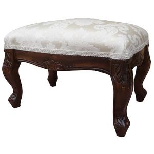 スツール おしゃれ いちご泥棒 木製 猫脚 イタリア 玄関 オットマン