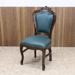 イタリア ダイニングチェア ブルー・金華山 木製 完成品 イス チェア
